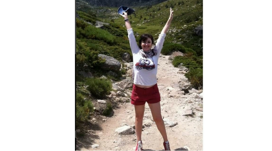 "¡Qué sensación de plenitud, fuerza y felicidad me dan las montañas!" Foto publicada en su cuenta de Instagram @mariajosemontielbarcia