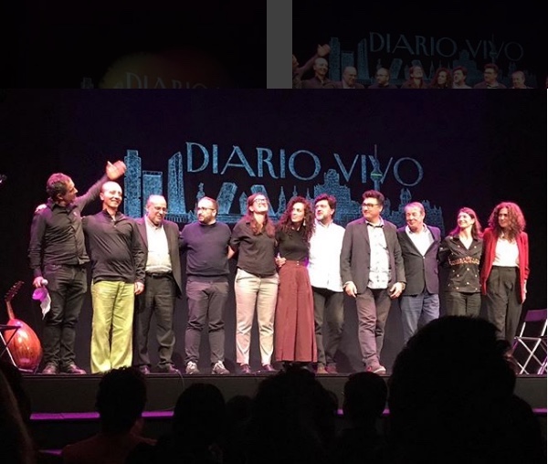 Participantes en la representación de Diario Vivo, octubre 2018 
